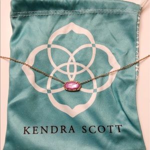 Kendra Scott purple opal, rose gold chain necklace